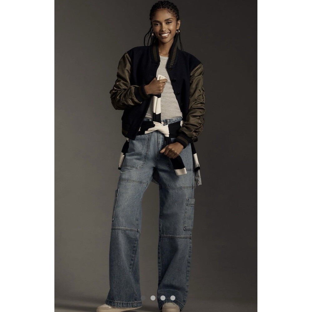 Anthropologie Avec Les Filles High Rise Cargo Jeans Size 26 EUC